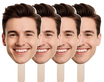 Face on a Stick, Custom Face Fans, Big Head Cutout for Graduation, Bachelorette Party Favor, Birthday Decoration, Personalized Photo Prop