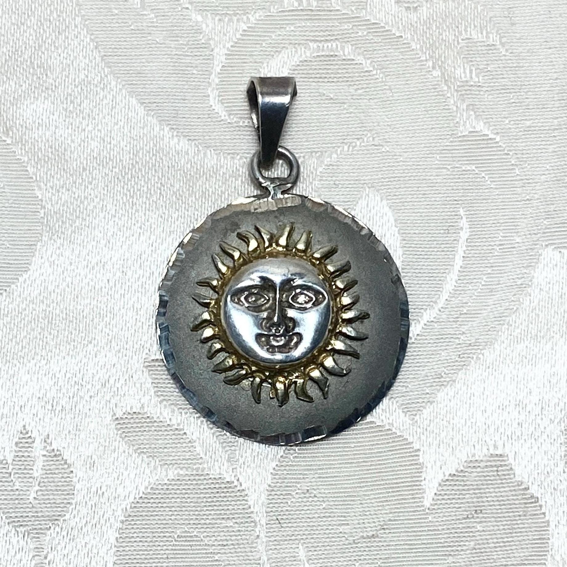 SERGIO BUSTAMANTE 太陽シルバー925ネックレス Sergio Bustamante Sun Pendant - Etsy