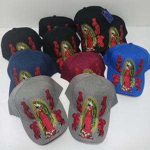 Virgen De Guadalupe Hat Our Lady Of Gudalupe Hat Religious Believers Hat Faith Embroidery Floral Hat Baseball Hat Virgin Mary Hat
