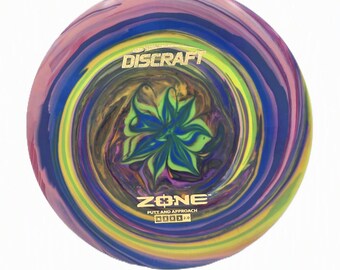 Disc Golf - DISCRAFT ZONE - Putt & Approch Glow Disc, 166g • Hand-dyed by PepperDyeWorks