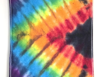 Golf Towel, TIE-DYED - 23x15, with Carabiner • Hand-dyed by PepperDyeWorks
