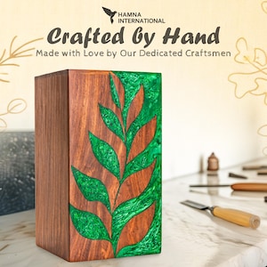 Personalized Rosewood Cremation Urn: Tree of Life Memorial Box, Urn For Human Ashes, Wooden Keepsake Urns For Adult