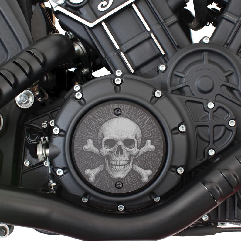 Indian Scout Bobber → Laser-engraved Right Engine Cover – Custom Derby ...