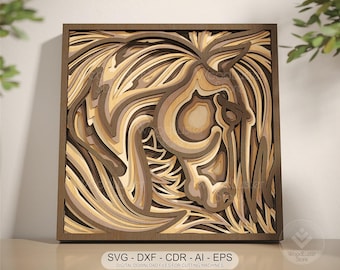 3D Layered Horse Mandala SVG: Laser Cut Wall Art (Digital Download)