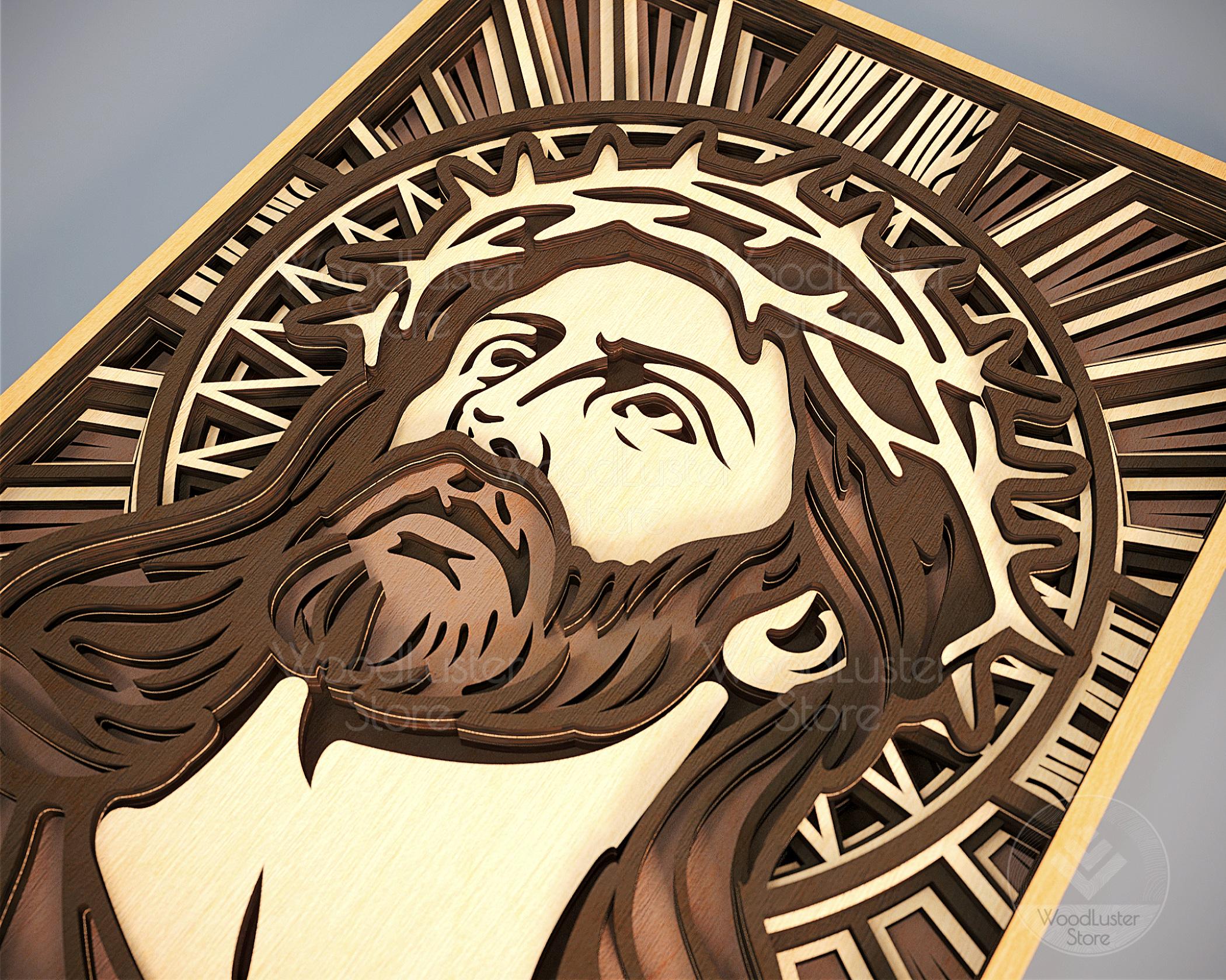 Jesus Christ Layered SVG File – Religious Laser Cut Design for Cricut ...