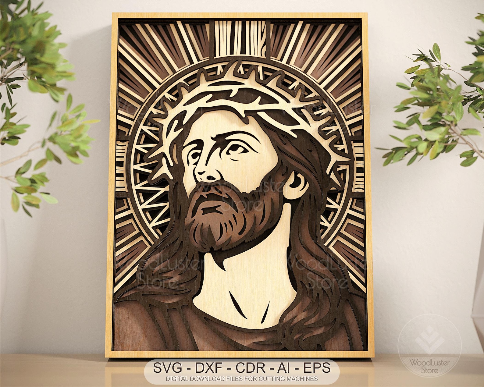 Jesus Christ Layered SVG File – Religious Laser Cut Design for Cricut ...