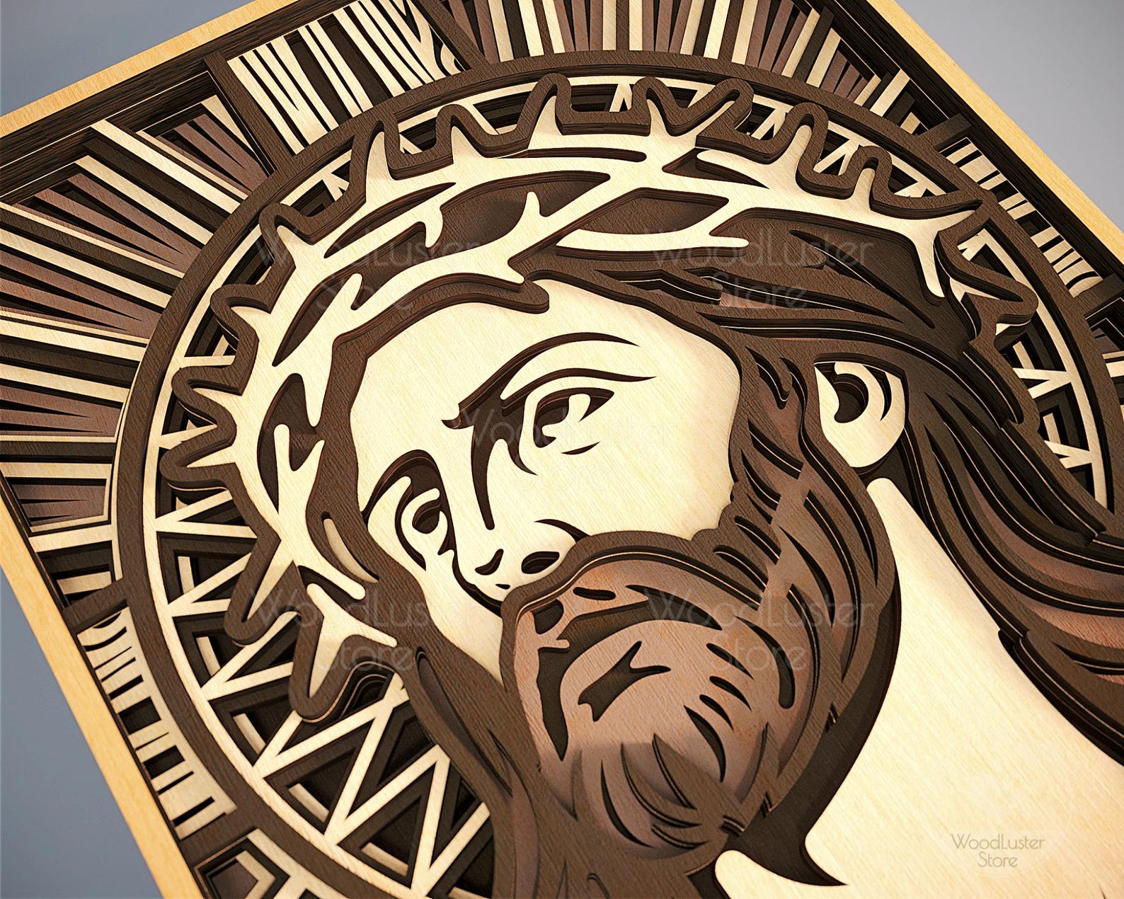Jesus Christ Layered SVG File – Religious Laser Cut Design for Cricut ...