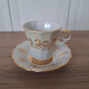 Vintage USSR/Soviet Coffee Cup - Gold Trim