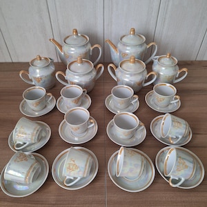 Vintage 6-Person USSR/Soviet Tea Set – Gold Trim