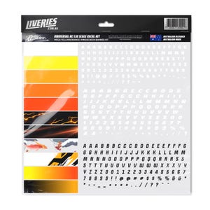 Mega Yellow RC Windscreen Banner Kit – 1:10 Scale Custom Text Decal Set