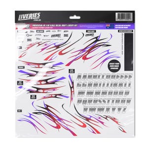 Hotboi Sunset RC Drift Sticker Kit – 1:10 Scale Flame Decals (490 x 470mm)