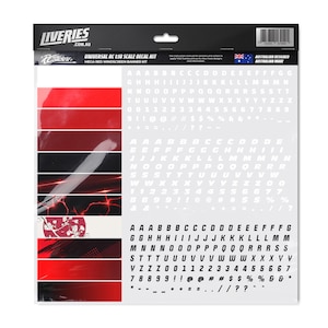 Mega Red RC Windscreen Banner Kit – 1:10 Scale Custom Text Decal Set