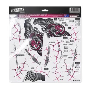 Dragon Plum - 1:10 Scale RC Drift Decal Sticker Kit | Samurai-Inspired RC Graphics