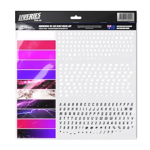Mega Pink RC Windscreen Banner Kit – 1:10 Scale Custom Text Decal Set