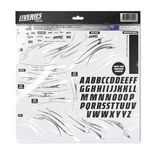 Hotboi Ice RC Drift Sticker Kit – 1:10 Scale Silver Flame Decal Livery