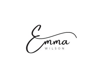 Minimalist Boho Logo | Editable Canva Logo Template | Custom Watercolor Logo for Handmade Brand