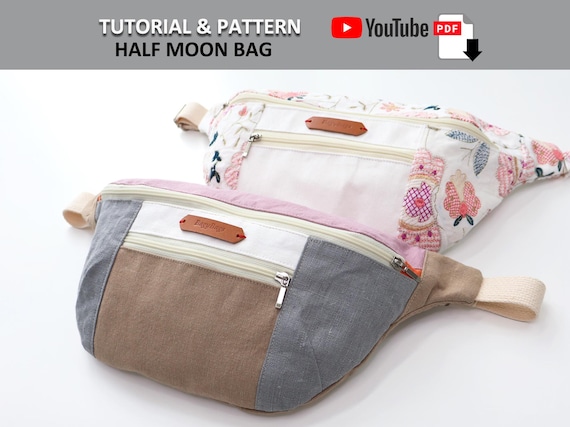 Create Your Own Waist Bag! PDF PATTERN & TUTORIAL with YouTube Video, Intermediate Level