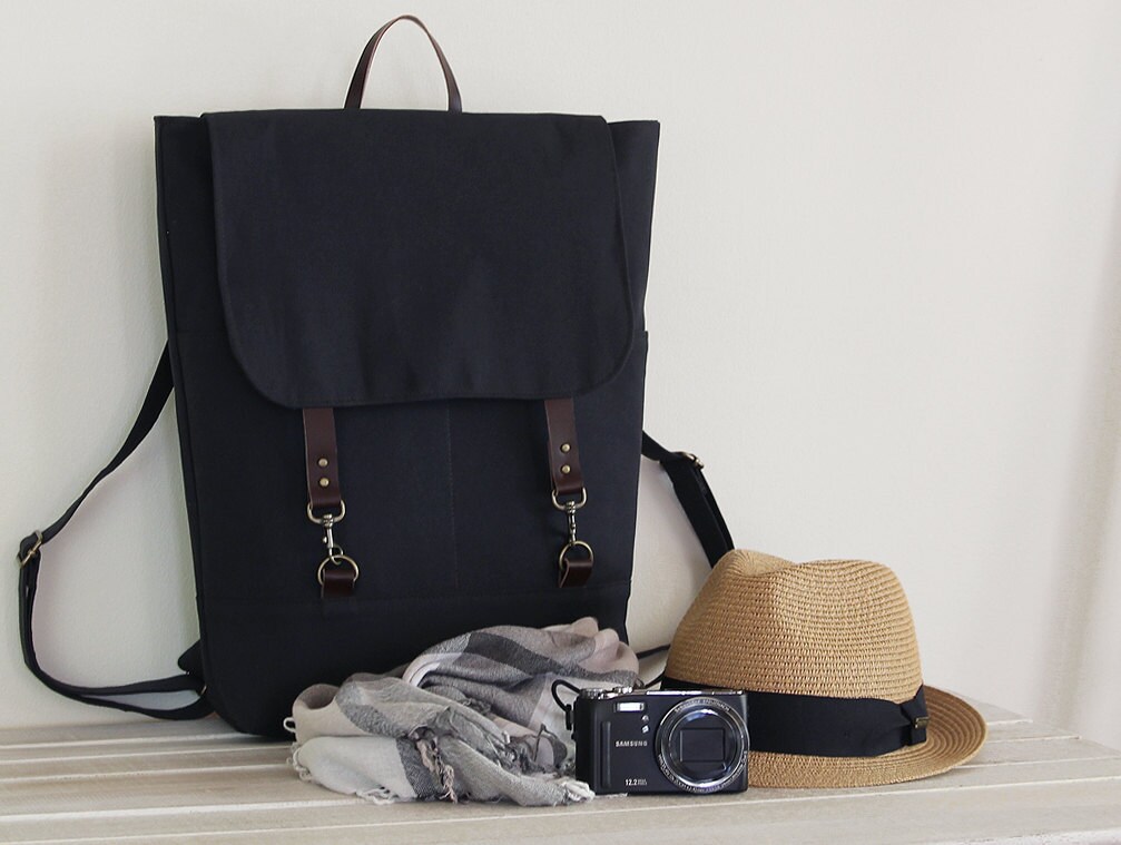 Unisex Dark navy backpack diaper bag laptop bag dipaer Etsy