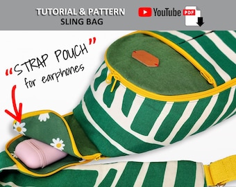 Create Your Own Sling Bag! PDF PATTERN & TUTORIAL with YouTube Video, Intermediate Level