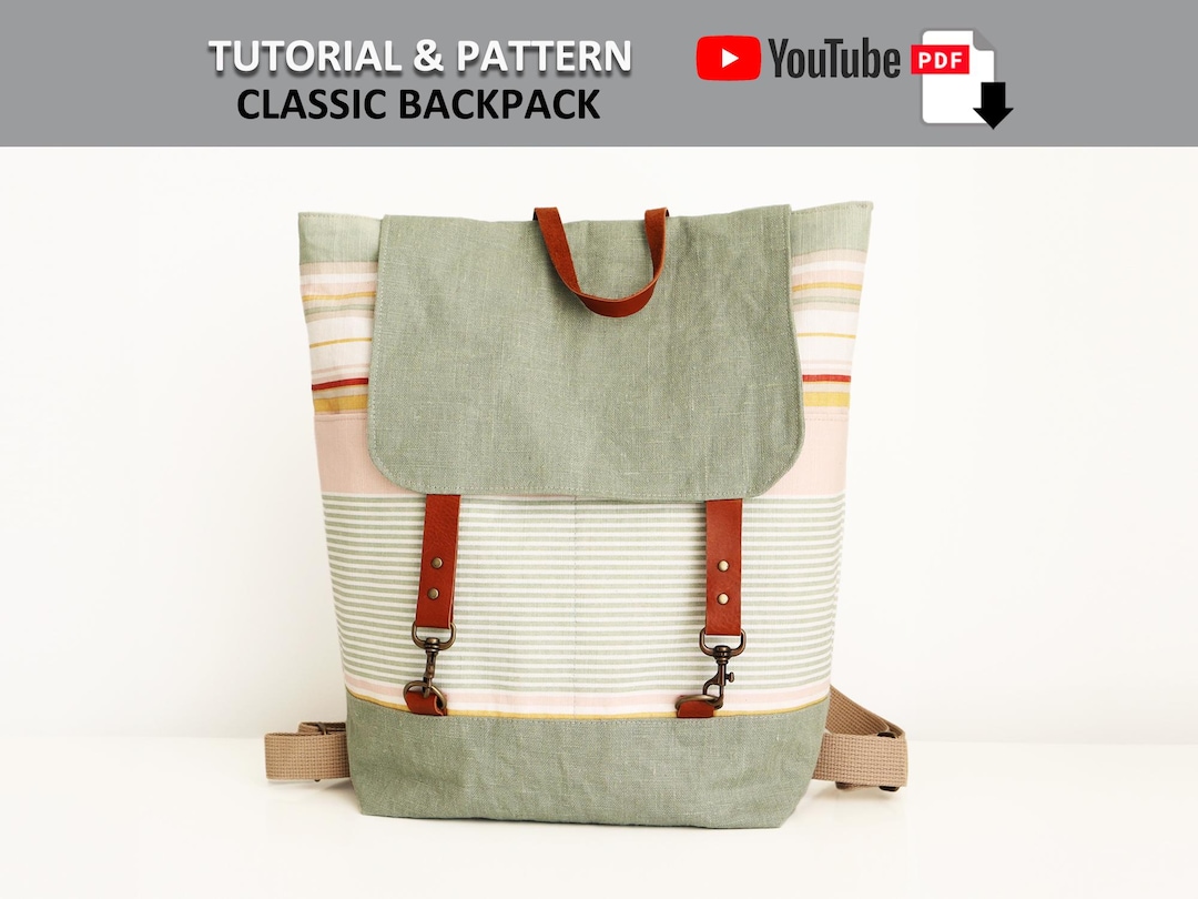 Backpack Pattern Book Create Your Own Classic Backpack - Adult Size. PDF PATTERN & TUTORIAL ...