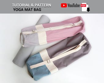 Create Your Own Yoga Mat Bag! PDF PATTERN & TUTORIAL with YouTube Video, Advanced Beginner Level, By BagyBags