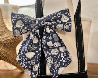 Nautical Bag Charm | Handmade Bow for Boat and Tote Bag | Coastal-Inspired Accessory | tote not included