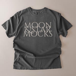 Comfort Colors 1717 Mockup: Gray Tee, Neutral Flat Lay (Digital Download)
