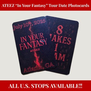 ATEEZ Fanmade Photocard – In Your Fantasy Tour 2025 | K-pop Concert Freebie, US Tour Stop Collectible, ATINY Gift, 8 Makes 1 Team