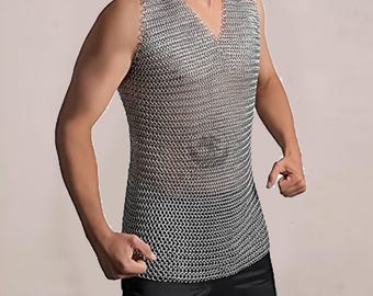 Aluminium Chainmail Vest 10mm 16 Gauge Butted Round Ring