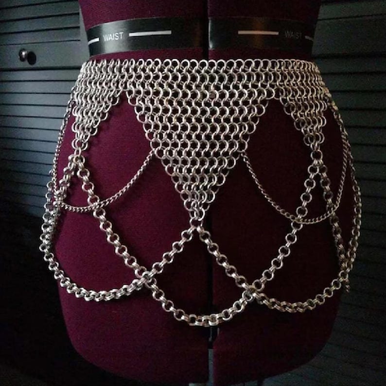 Durable anodized aluminum chainmail handmade armor detail