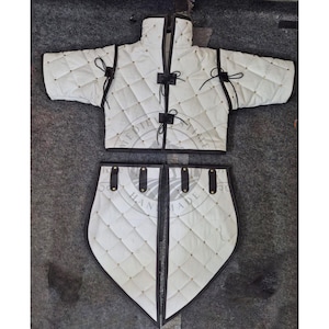 Medieval Viking Armor Half Sleeve Short Gambeson Aketon Cotton Fancy Gambeson Black Friday Sale