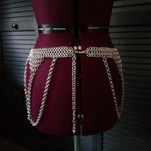 Larp and medieval festival chainmail top and skirt set