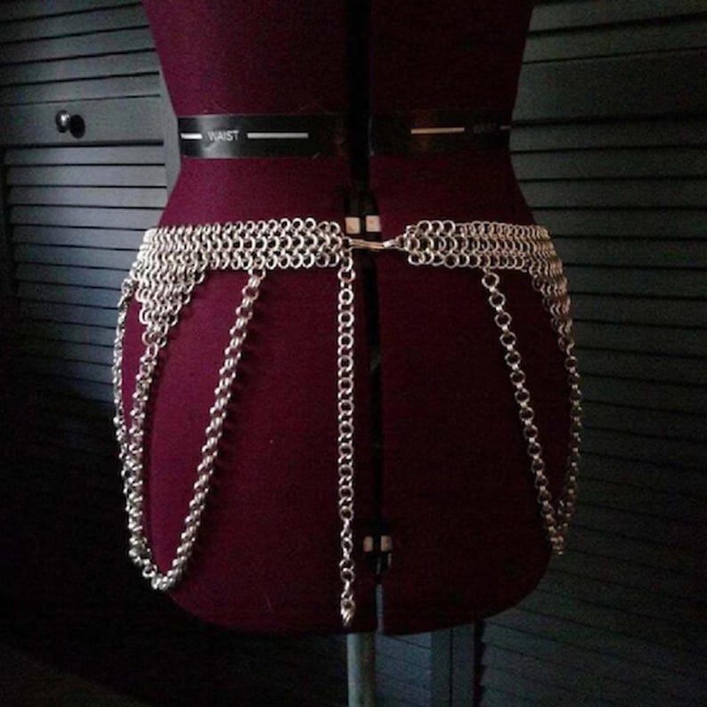 Larp and medieval festival chainmail top and skirt set