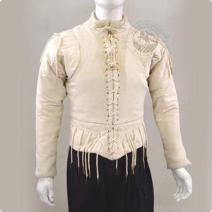 Arming bomullsvadderad Gambeson - Doublet Hema Gambeson för Renafire & Lajv, Halloweenpresenter