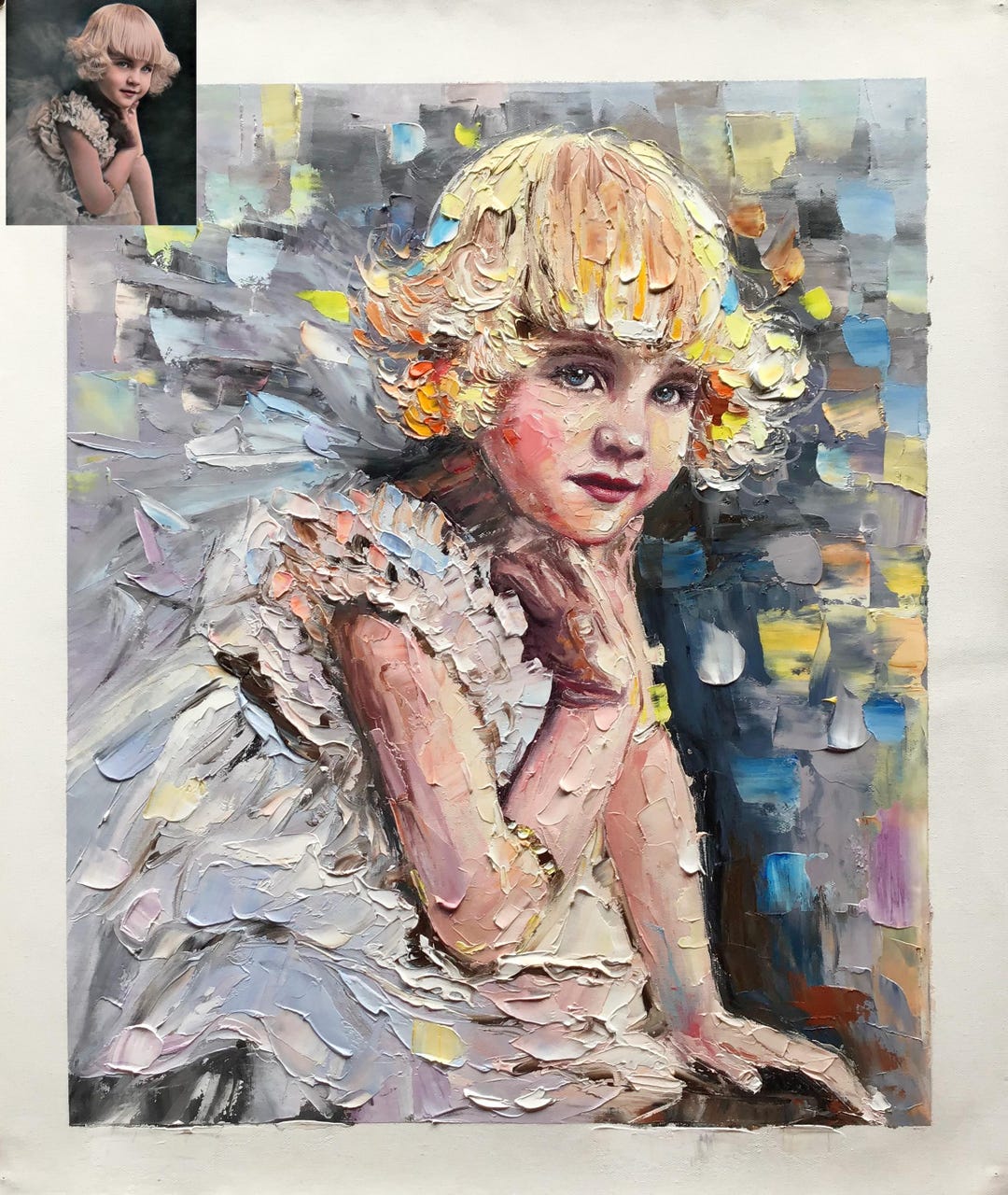 Custom Oil Portrait Painting From Photo, Hand Painted Canvas - Etsy