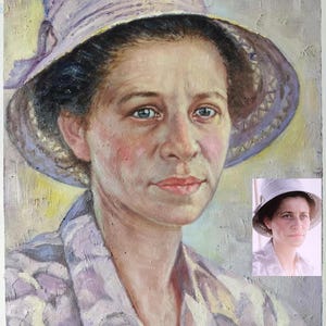 Custom Portrait painting original created from old or poor photo