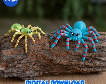 TARANTULA SPIDER - Stl and 3MF gidital file for 3D printing, flexible, articulated, toy