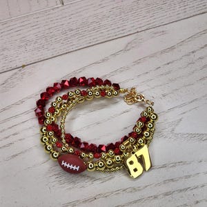 You Belong With 87” – Luxe KC Chiefs-Inspired Bracelet- Travis Kelce