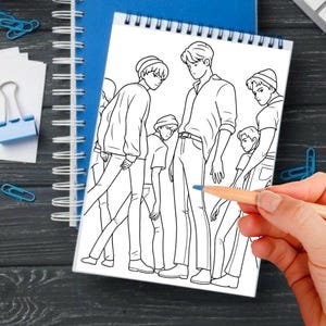 100 Kpop Demon Hunters målarbilder | Digital målarbok | Huntrix-fans | Kpop-fankonst | Saja Boys Girls | Barnens födelsedagsaktivitet bild 6