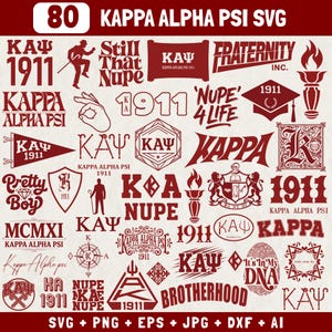 Kappa Alpha PSI SVG PNG Bundle | 80 Designs | Svg Files For Cricut & Silhouette