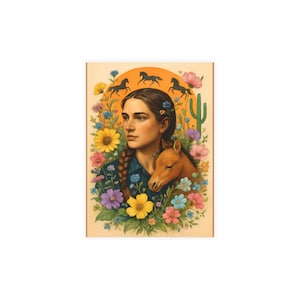 Florales Pferd Postkarten Bundle, rustikale Grußkarten, Geschenke für Pferdeliebhaber, Boho Ästhetisches Briefpapier, Kaktus Dekor