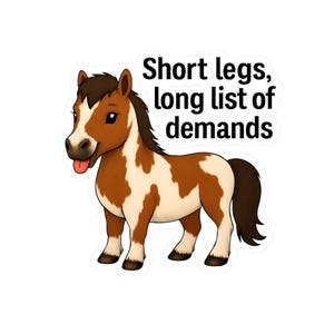 Cute Mini Horse Vinyl Stickers, Minatare horse Laptop Decals, Animal Lover Gifts, Fun Planner Stickers, Gift for Horse Owners