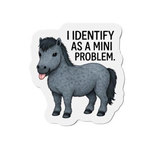 Whimsical Mini Horse Die-Cut Magnet - Fun Home Decor, Gift for Animal Lovers, Unique Refrigerator Magnet, Cute Office Accessory