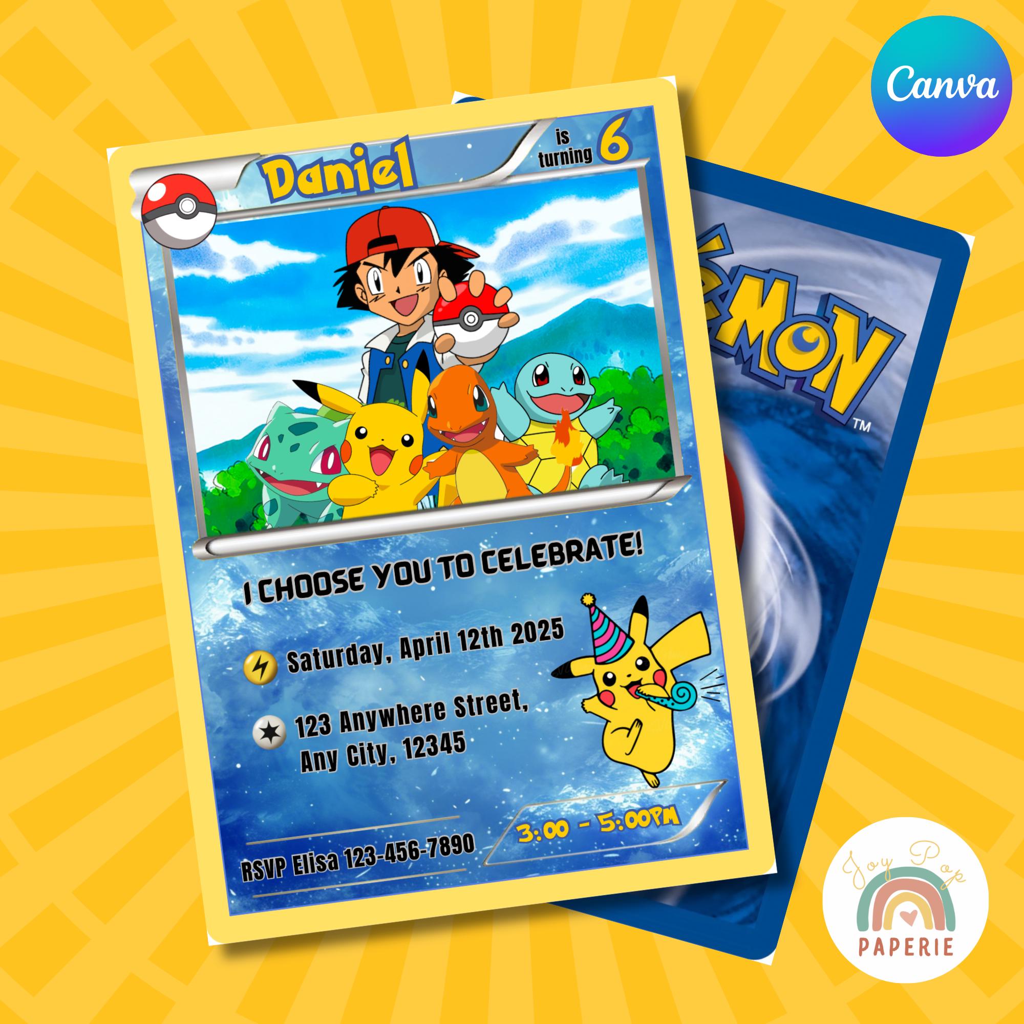 Birthday Invitation Pokemon Instant Download Digital Invite Pokmon Card Themed Invitation for Birthday Party Pokecard Pikachu - Etsy Birthday Invitation Pokemon Instant Download Digital Invite Pokmon Card Themed Invitation for Birthday Party Pokecard Pikachu - Etsy