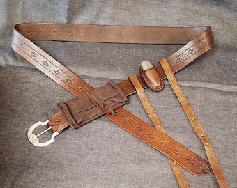 Ranger King Accessory Set (Belt, Pouch, Whetstone, & Sword Straps) - Aragorn/Strider - Made to Order! Lord of the Rings, Ren Faire, Cosplay