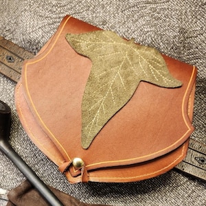 Elven Belt Pouch - High Quality Premium Leather - Handmade - Renaissance/Ren Faire, LARP, Cosplay