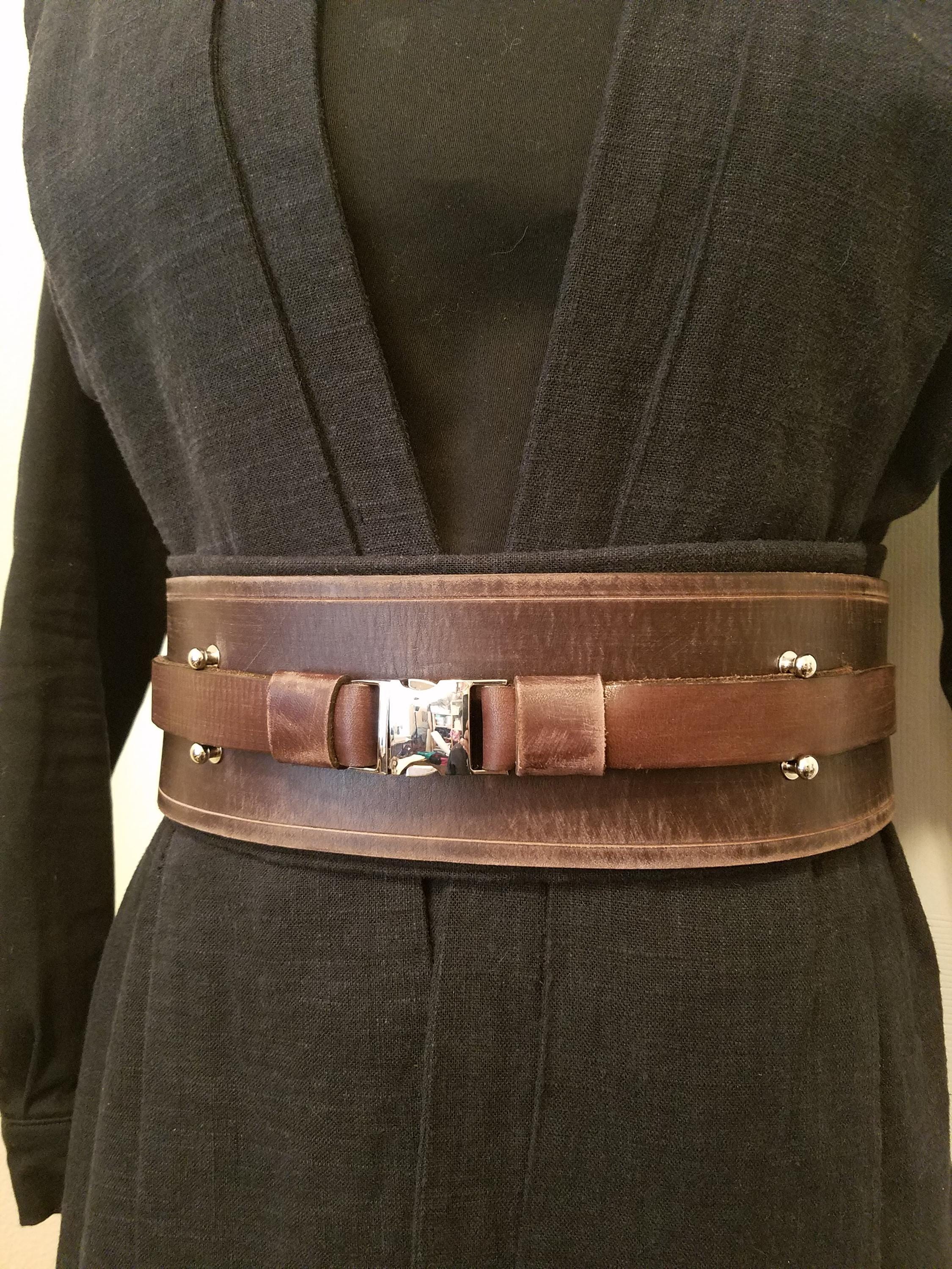 EXTRA-WIDE Jedi Belt - Dark Brown - High-quality Leather