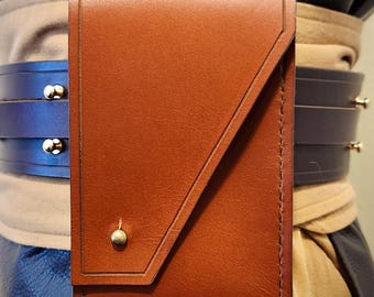 Utility Pouch - Jedi/Mandalorian/Scoundrel/Smuggler - High Quality Leather in Brown or Black - Made to order in 2 Sizes