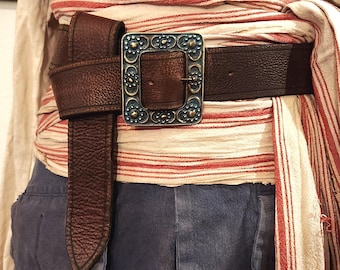 SUPER DELUXE Jack Sparrow “Sunflower” Belt - Made to Order! Screen Accurate Replicas! - High Quality Leather - Hand Crafted