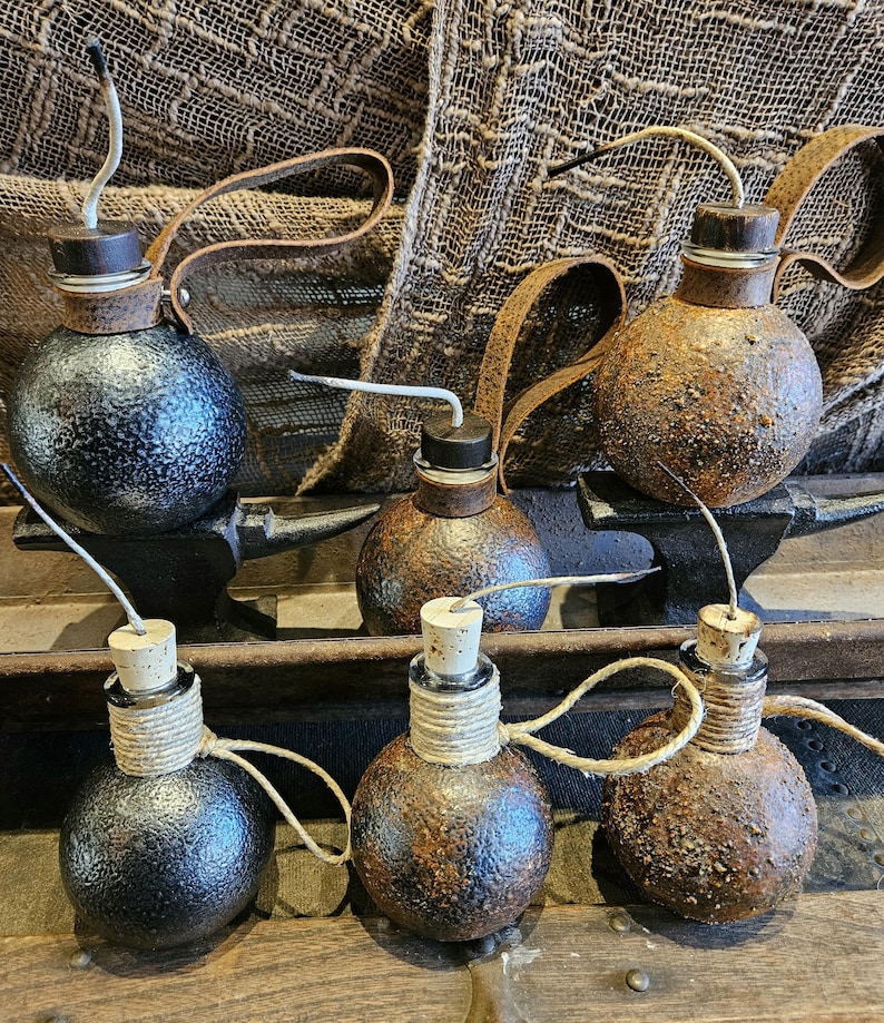 Pirate Grenade / “Grenadoe” - Glass Rum Bottle / Flask - a Castaway Trading ORIGINAL! image 12